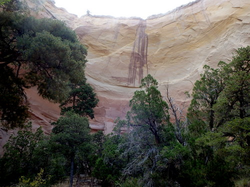 GDMBR: The back wall of the Echo Amphitheater.